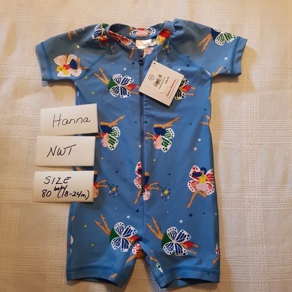 Hanna Andersson girls size 70 or 6-12 months swimsuit fairy rash guard NWT - Picture 2 of 2